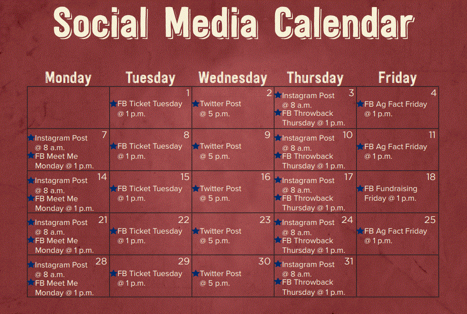 Gettin' Piggy Wit' It: Social Media Calendar